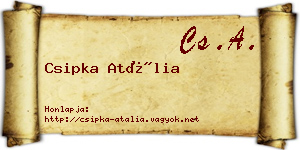 Csipka Atália névjegykártya